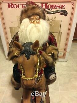 Rocking Horse With Santa Claus Large Christmas Rocking Horse