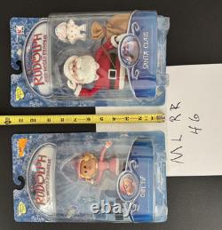Rudolph Reindeer Choir Girl Elf / Fat Santa Clause Lot 46 Memory Lane NIP