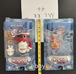 Rudolph Reindeer Choir Girl Elf / Fat Santa Clause Lot 46 Memory Lane NIP