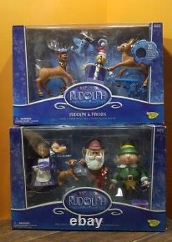 Rudolph Santa & Friends Mr Mrs Claus Island of Misfit Toy Figure Collection Set