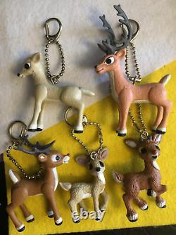 Rudolph the Red Nosed Reindeer PVC Ornaments/ Figures 16 Different Figure LOT