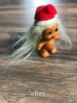 Russ Vintage Berrie My Lucky mini Baby Christmas Santa Claus Troll Doll Figure