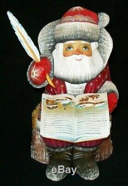 Russian Hand Painted Santa Claus Writing a Storybook #1577