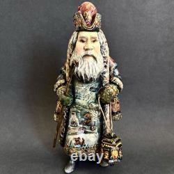 Russian Santa Claus Ded Moroz Grandfather Frost 10 Hand Painted Scene Lantern