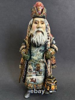 Russian Santa Claus Ded Moroz Grandfather Frost 10 Hand Painted Scene Lantern