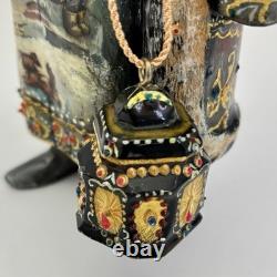 Russian Santa Claus Ded Moroz Grandfather Frost 10 Hand Painted Scene Lantern