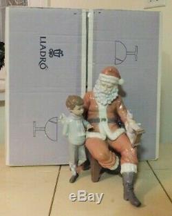 SALE! LLADRO A SPECIAL GIFT #5971 NEW IN BOX SANTA CLAUS withBOY FIGURERARE VTG