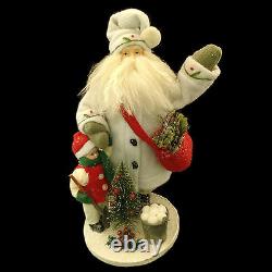 SANTA CLAUS CHRISTMAS FIGURE DISPLAY with CHILD / PRIMITIVE FARM HOUSE