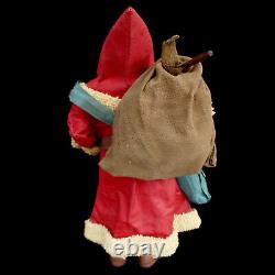 SANTA CLAUS FIGURE with BOTTLE-BRUSH TREE / CLOTHTIQUE-TYPE / MIDWEST IMPORTERS