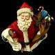 Santa Claus Figure With Toys / Kurt Adler Clothtique /'checking His List
