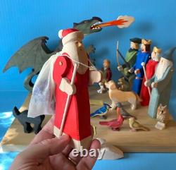 SANTA CLAUS Waldorf wood TOY figure doll Scherbak, Ostheimer size Dollhouse 112