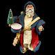 Santa Claus With Bottle Brush Tree & Drum / Midwest Cannon Falls / Clothtique