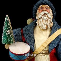 SANTA CLAUS with BOTTLE BRUSH TREE & DRUM / MIDWEST CANNON FALLS / CLOTHTIQUE