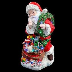 SANTA CLAUS with TOY BAG / LED LIGHTS / EXTRA-LARGE SIZE / ORIGINAL BOX