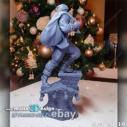 Santa Claus 3D Printing Unpainted Figure Model GK Blank Kit New Hot Toy In Stock