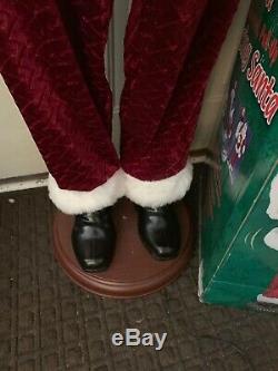 Santa Claus 5 Ft animated singing dancing life size Christmas With Box