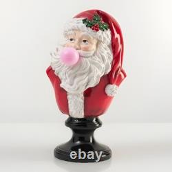 Santa Claus Blowing a Bubble 20 inch LED Figure Whimsical Christmas NEW Resin