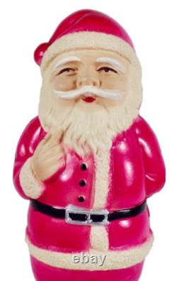 Santa Claus Celluloid Figure Holds Doll Behind His Back 7.75in A Beauty #401