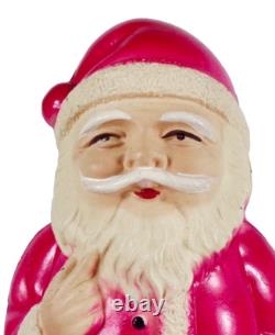 Santa Claus Celluloid Figure Holds Doll Behind His Back 7.75in A Beauty #401