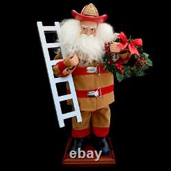 Santa Claus Christmas Figure / Fireman / Fire Chief / Dalmatian Puppy / XL Size