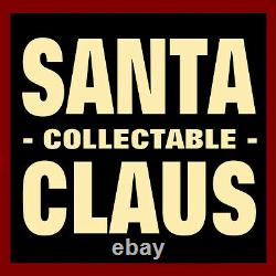 Santa Claus Christmas Figure / White Porcelain Star Projector Accent Light