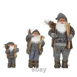 Santa Claus Christmas Figurine Standing Santa Figure for Garden Window Party