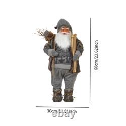 Santa Claus Christmas Figurine Standing Santa Figure for Garden Window Party