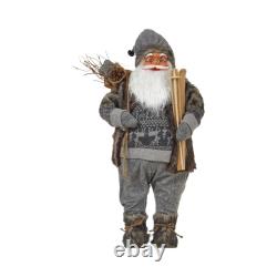 Santa Claus Christmas Figurine Standing Santa Figure for Garden Window Party