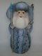 Santa Claus Christmas Tree Wooden Carved Hand Painted Russian Ded Moroz