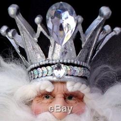 Santa Claus Elf Fairy Christmas Figure / Crystal Black White & Silver Costume