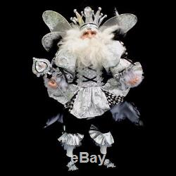 Santa Claus Elf Fairy Christmas Figure / Crystal Black White & Silver Costume