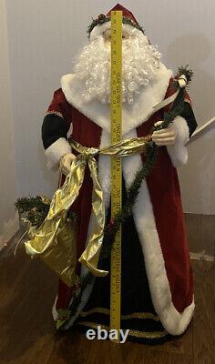Santa Claus Father Christmas Cone Bottom Rare 3ft Tall Porcelain Face Hands