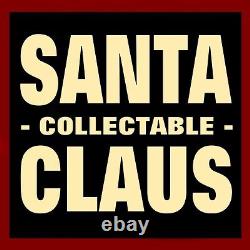 Santa Claus Figure / Antiqued Crackle Finish / Santa & Toy Sack / Extra-large