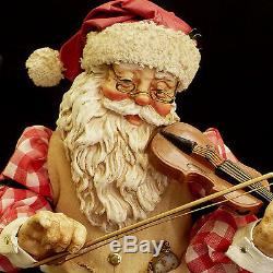 Santa Claus Figure & Violin /''santa Fidddler'' / Kurt S Adler / As-is