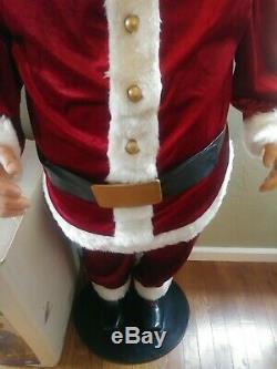 Santa Claus GEMMY 5 Ft animated singing dancing life size Christmas With Box