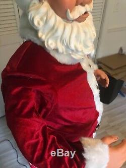 Santa Claus GEMMY 52 Life Size Christmas WithAdapter & Mic clean please read
