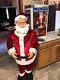 Santa Claus Gemmy 5ft Animated Singing Dancing Life Size Microphone Christmas