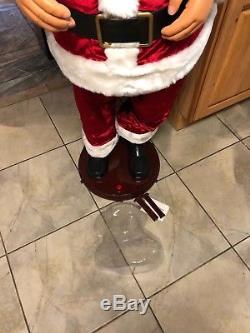 Santa Claus GEMMY 5Ft animated singing dancing life size microphone Christmas