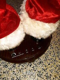 Santa Claus GEMMY 5ft Life Size Singing Microphone Vintage Christmas Animated
