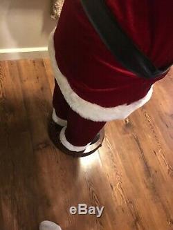 Santa Claus GEMMY 5ft Life Size Singing Microphone Vintage Christmas Animated