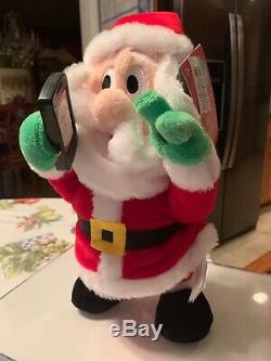 Santa Claus Gemmy Musical Plush Phone Flashes Dances To Let Me Take A Selfie NWT