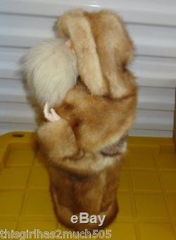 Santa Claus In Mink Coat Christmas Holiday Handcrafted Rare 1 Of A Kind
