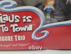 Santa Claus Is Comin To Town Action Figure Trio Ms Jessica Kris Kringle & Topper