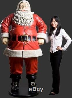 Santa Claus Jolly 6 ft Life Size Resin Christmas Statue Holiday Decor