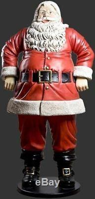 Santa Claus Jolly 6 ft Life Size Resin Christmas Statue Holiday Decor