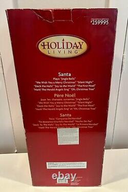 Santa Claus Music, Lights, Motion, 28in, Original Box, Holiday Living Christmas