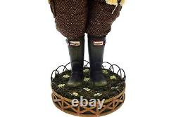 Santa Claus Neiman Marcus Spring Garden Flower Basket Holiday Figure 19