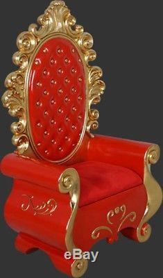 Santa Claus North Pole Large Throne Chair Christmas Display Prop