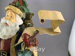 Santa Claus Old World Figure Statue Hand Made Painted Christmas Ornament Decor