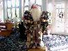 Santa Claus Old World Vintage 78 Tall Holiday Figure Fur Trim Full Length Coat